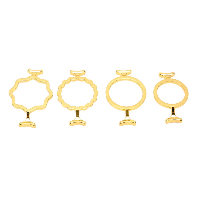 Wax Seal Molds 4 Pieces Zinc Alloy - Sturdy Durable Wax Seal Rings for Diy Card Making Wedding Invitations Envelopes - Image 4