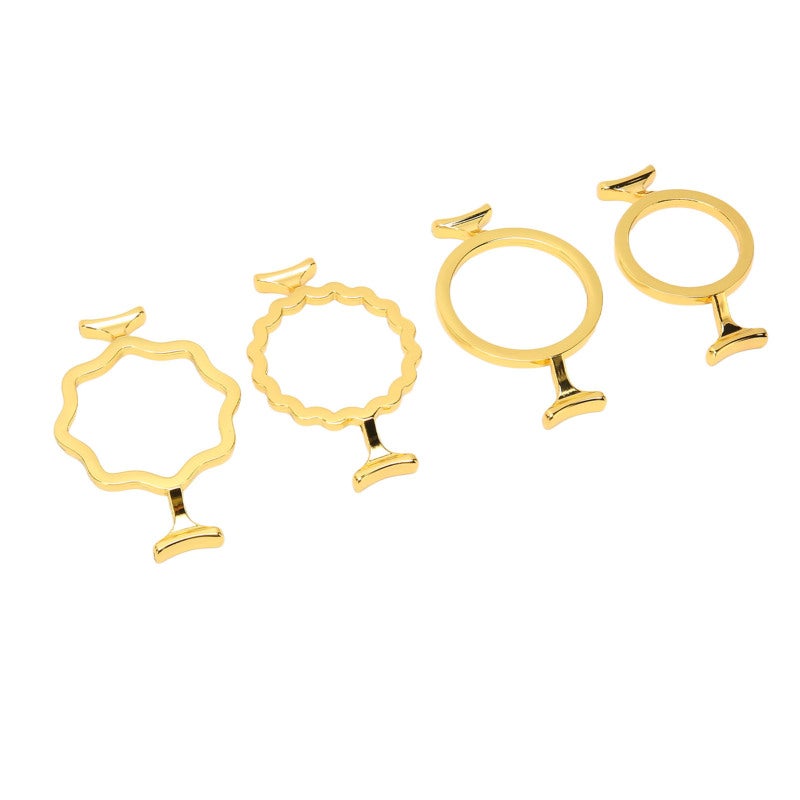 Wax Seal Molds 4 Pieces Zinc Alloy - Sturdy Durable Wax Seal Rings for Diy Card Making Wedding Invitations Envelopes - Image 2
