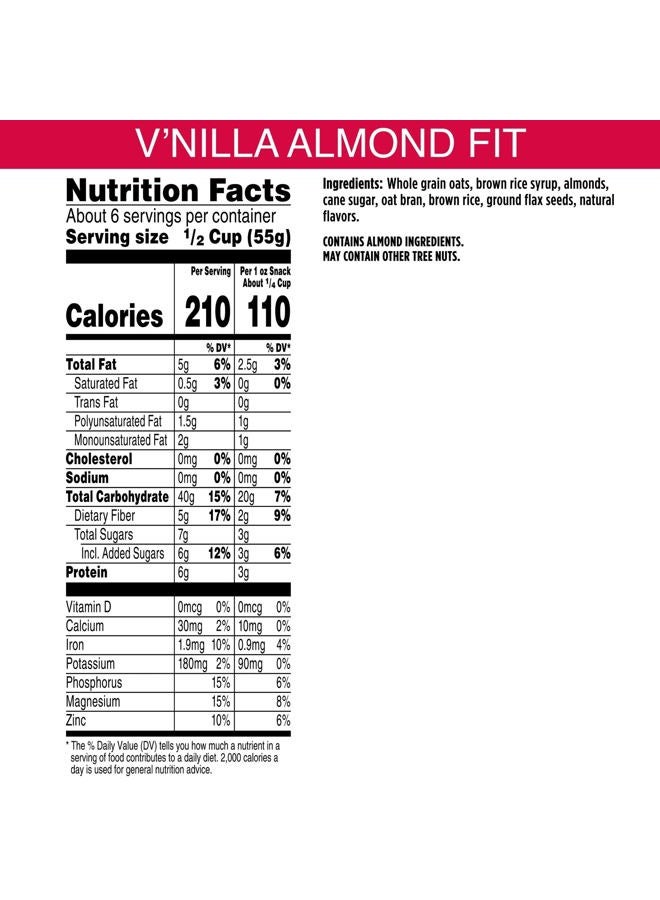 Kellogg's Bear Naked Granola Cereal, Whole Grain Granola, Breakfast Snacks, Vanilla Almond Crisp (6 Bags) - Image 2
