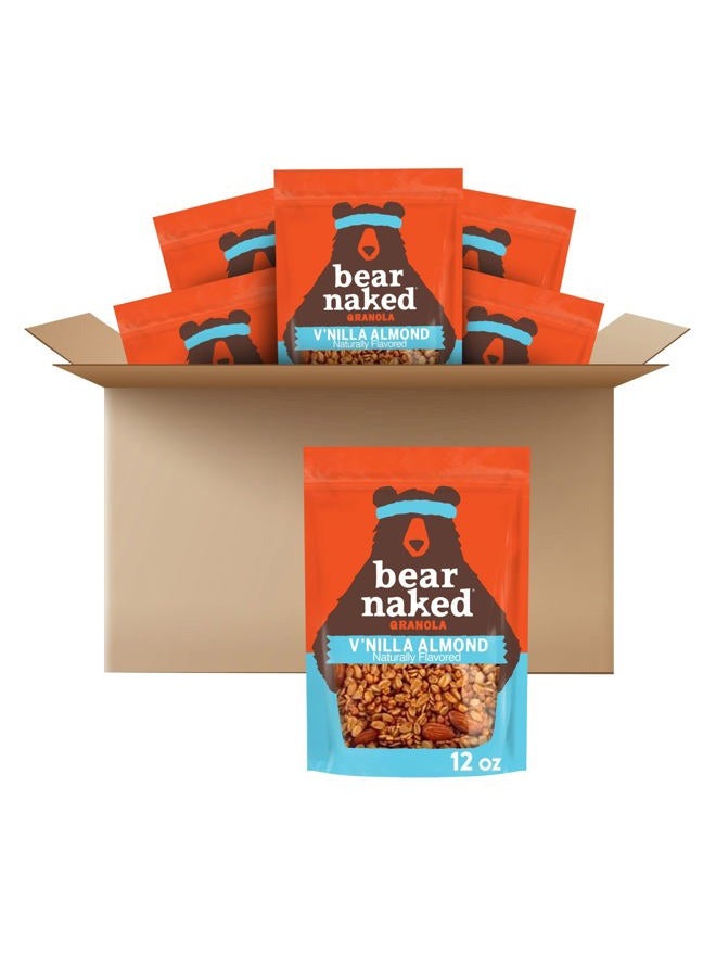 Kellogg's Bear Naked Granola Cereal, Whole Grain Granola, Breakfast Snacks, Vanilla Almond Crisp (6 Bags) - Image 1
