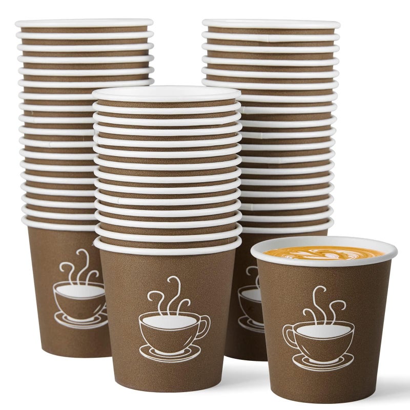 TV TOPVALUE 600 Pack 4 oz Paper Cups, Small Disposable Coffee Cups, Paper Espresso Cups, Hot/Cold Drinking Cups for Party, Picnic, Travel and Events - Image 1