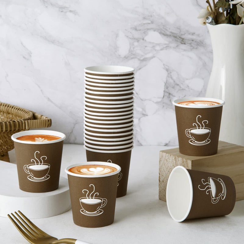 TV TOPVALUE 600 Pack 4 oz Paper Cups, Small Disposable Coffee Cups, Paper Espresso Cups, Hot/Cold Drinking Cups for Party, Picnic, Travel and Events - Image 5