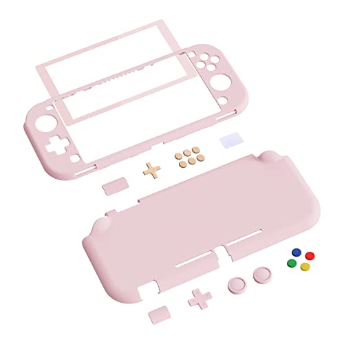 eXtremeRate PlayVital Protective Grip Case for Nintendo Switch Lite, Cherry Blossoms Pink Hard Cover Protector for Nintendo Switch Lite - 1 x White Border Tempered Glass Screen Protector Included - Image 2