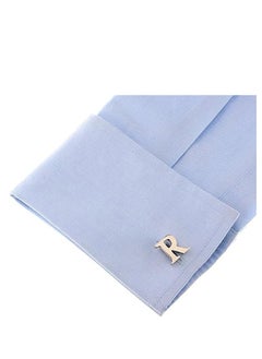 GROWSTEADY Personalized Fashion English Letter R Shape Cufflinks Mens French Shirt Cufflinks For Wedding  - Image 3