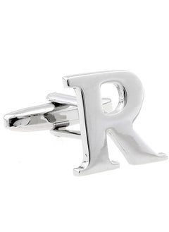 GROWSTEADY Personalized Fashion English Letter R Shape Cufflinks Mens French Shirt Cufflinks For Wedding  - Image 2