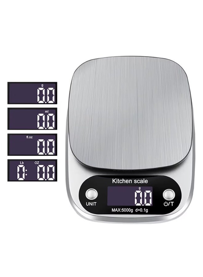 ميزان مطبخ ديجيتال ستانلس ستيل بدقة عالية وسعة حتى 10 كجم - Image 3