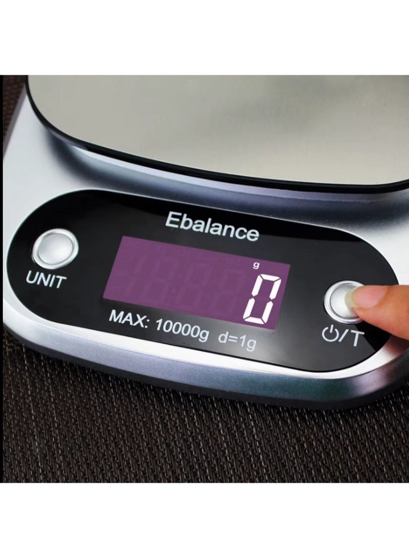 ميزان مطبخ ديجيتال ستانلس ستيل بدقة عالية وسعة حتى 10 كجم - Image 5