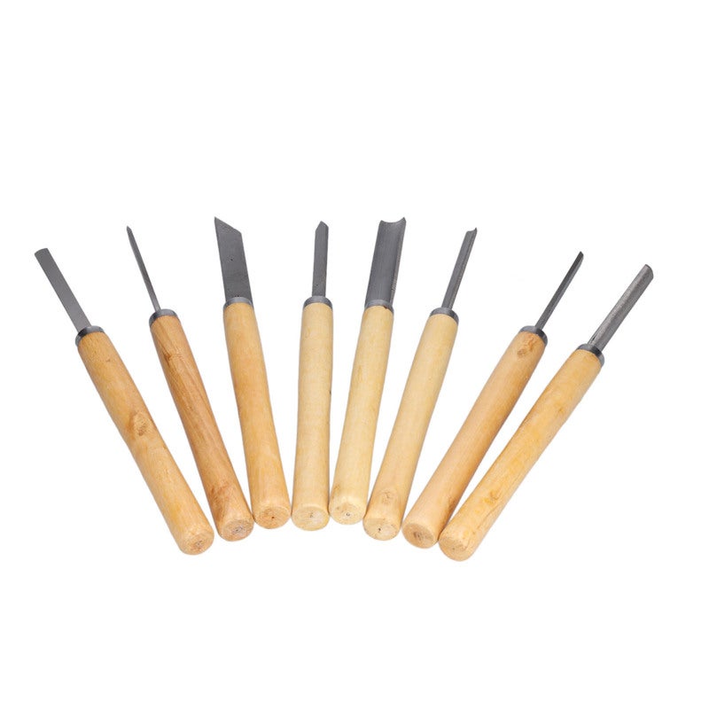 Wood Carving Chisels 8 Piece Set Ergonomic Non-Slip Handle High Hardness HRC58-62 - High Frequency Hardening Cutting Edge Wood Turning Chisels for Woodworking - Image 5