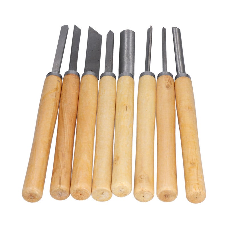 Wood Carving Chisels 8 Piece Set Ergonomic Non-Slip Handle High Hardness HRC58-62 - High Frequency Hardening Cutting Edge Wood Turning Chisels for Woodworking - Image 1