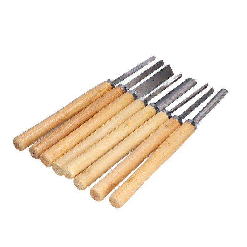 Wood Carving Chisels 8 Piece Set Ergonomic Non-Slip Handle High Hardness HRC58-62 - High Frequency Hardening Cutting Edge Wood Turning Chisels for Woodworking - Image 3