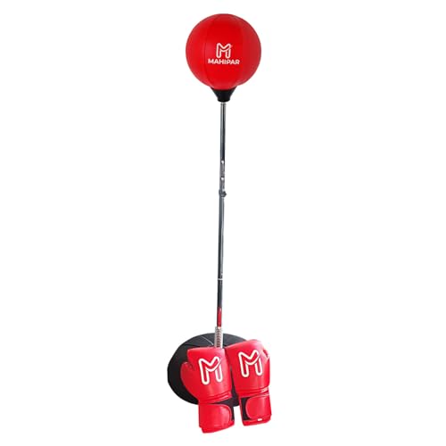 MAHIPAR Punching Bag with Stand for Adults & Teens - Heavy Punching Bag, Boxing Bag & Boxing Equipment Set with Reflex Bag, Speed Bag & Gloves - Adjustable Height for MMA, Kickboxing & Cardio Training - Image 1