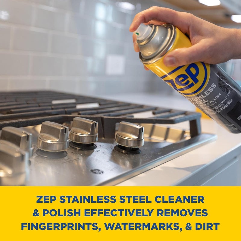 Zep Stainless Steel Cleaner and Polish 14 ounces - ZUSSTL14 - Protects Metal Surfaces from Fingerprints, Soil and Waterspots Wide use compliant quality - Image 5