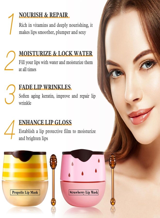 لسكسيا عبوتان من مرطب الشفاه بالعسل، قناع شفاه بالفراولة والعسل، يقلل من الخطوط الدقيقة، يرطب ويغذي الشفاه، ويمنع جفافها وتشققها، ويعالجها ويصلحها. - Image 5
