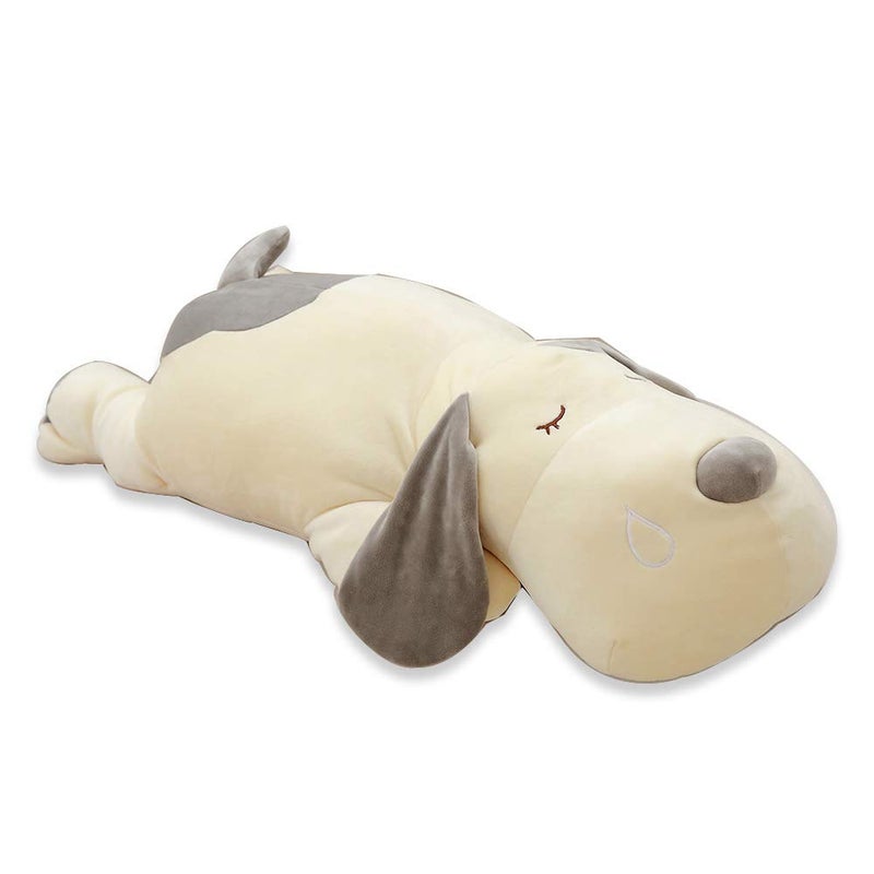 OUKEYI Sleep dog Plush Hugging Pillow Very Soft Puppy Stuffed Animals Toy Gifts Gray 20 inch