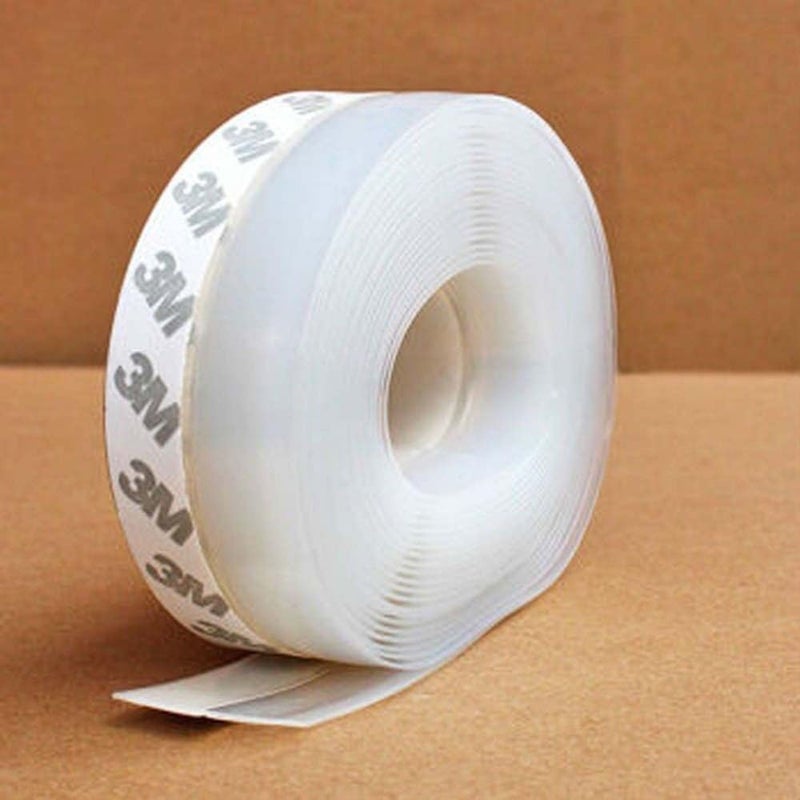 woobles Silicone Seal Strip,Weather Stripping for Door or Window,Weatherproof Soundproof Self Adhesive Door Strip Bottom,Insect Proof Silicone Sealing Sticker for Gap of House or Shower Door (1M,25MM) - Image 1