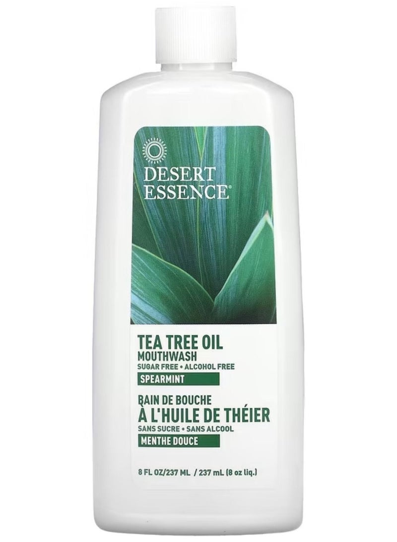 حافظ على ابتسامتك مشرقة وصحة فمك مع غسول الفم بزيت شجرة الشاي من Desert Essence. مزيج نباتي من الزيوت والمستخلصات بما في ذلك الصبار المهدئ يوفر رعاية كاملة للأسنان واللثة. يساعد زيت شجرة الشاي الأسترا