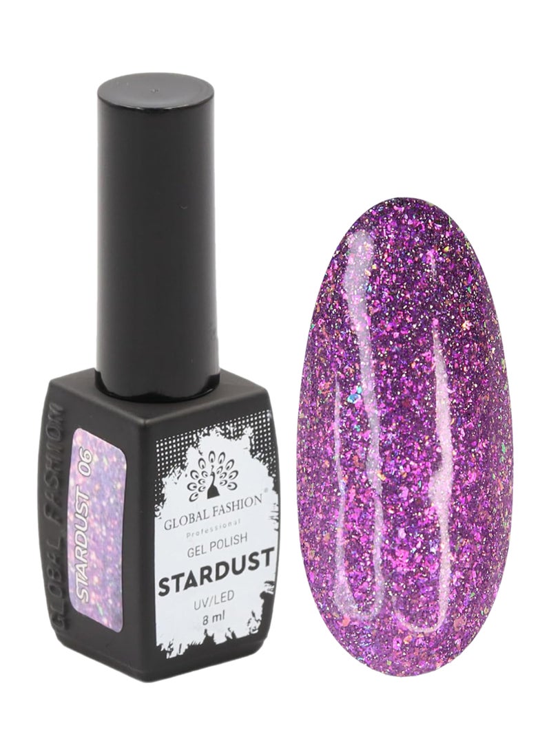 GLOBAL FASHION Professional - Stardust Gel Polish 8Ml Unleash A Universe Of Shimmering Hues On Your Fingertips (22 Colors)  (06) - Image 1