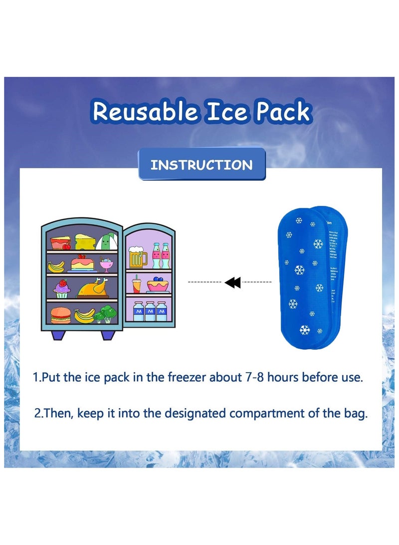 فولانري عبوات الثلج للأنسولين، 4 قطع من عبوات الثلج المبردة القابلة لإعادة الاستخدام لحقيبة تخزين برودة الأنسولين لمرضى السكري، عبوات الثلج لحالات السفر لمرضى السكري، لمعظم حقائب السفر المعزولة للأدوية - Image 4