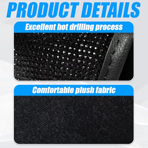 PACLVIO Bling Auto Gear Shift Knob Cover, Car Knob Gear Stick Protector, Auto Shift Gear Cover with Crystal Glitter Bling Rhinestones, Universal Vehicle Decoration Accessories for Women (Black) - Image 4