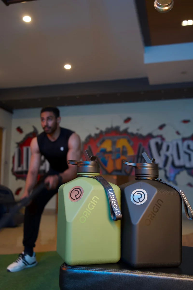 Sports Origin Origin Bottle - 2.7L Oversized Magnetic Tripod Water Bottle Fitness Gym BPA FREE Accessories Leakproof