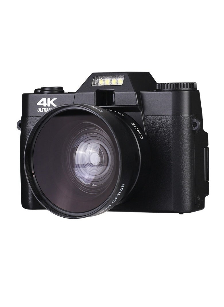 Generic Vlogging Camera, 4K 75MP Digital Camera for Photography, 16X Digital Zoom, Vlogging Camera for YouTube with180 Degree Flip Screen, Wide Angle Lens, 2 Batteries and 32GB Micro SD Card (Black)  - Image 3