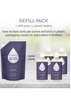 puracy Puracy Organic Hand Soap, Professional Hand Washers We've All Become, Moisturizing Natural Gel Hand Wash Soap, Liquid Hand Soap Refills for Soft Skin (Refill Lavender & Vanilla, 48 Ounce)  - Image 2