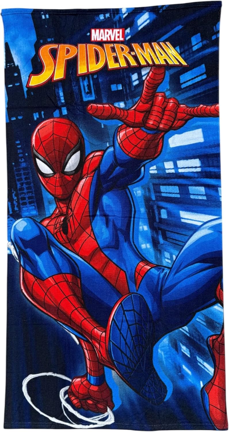 Cartoon Marvel Spiderman Beach Towel Microfiber Polyester 240gsm Beach Towel Pool Kids Size 70x140cm - Image 1