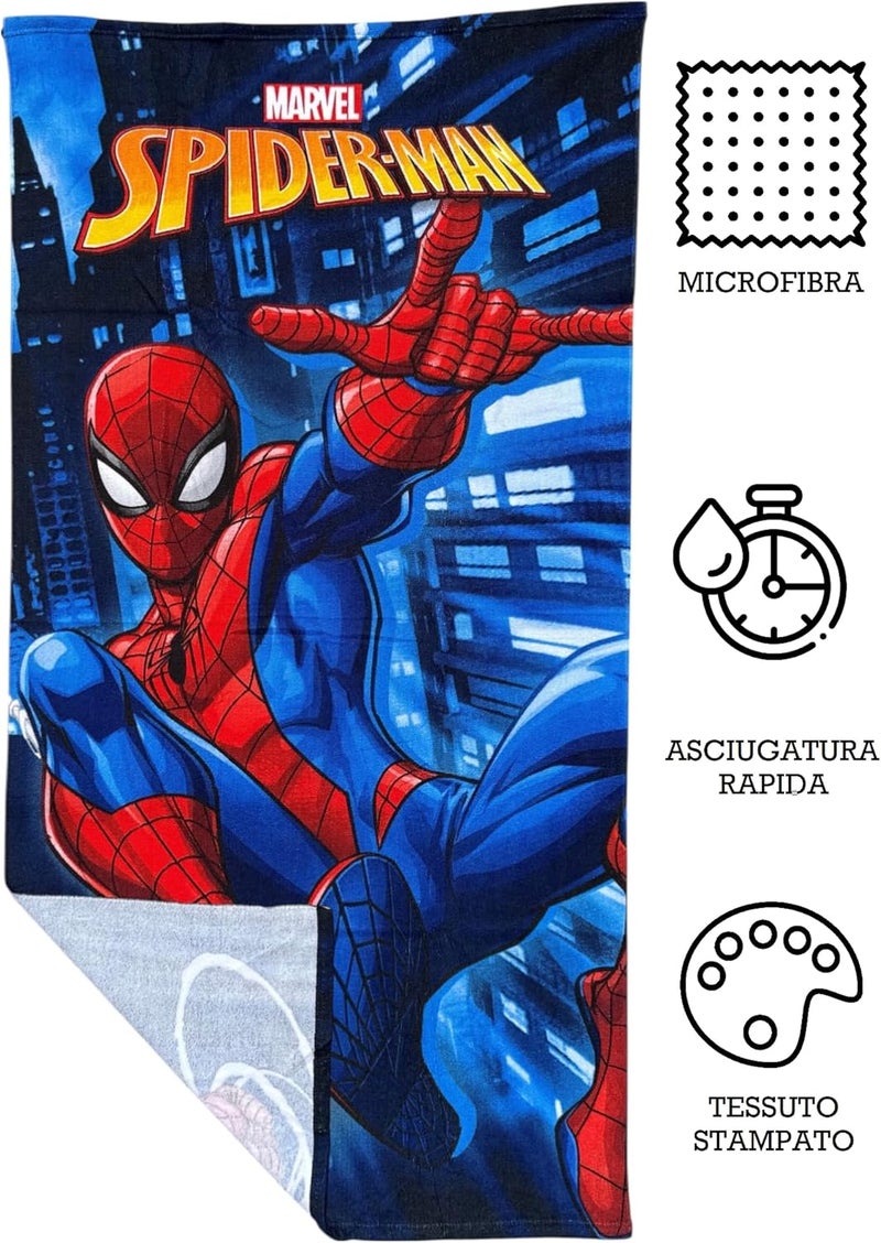 Cartoon Marvel Spiderman Beach Towel Microfiber Polyester 240gsm Beach Towel Pool Kids Size 70x140cm - Image 3