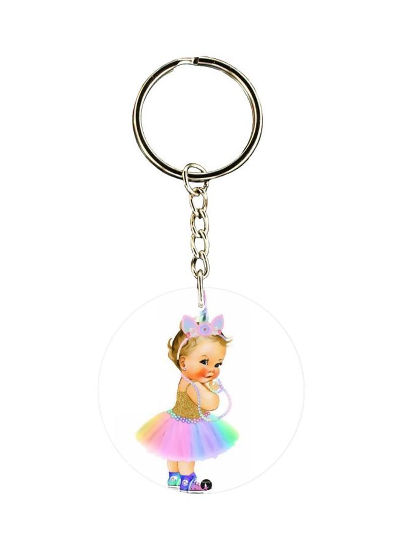 Baby Doll Printed Dual Sided Keychain
