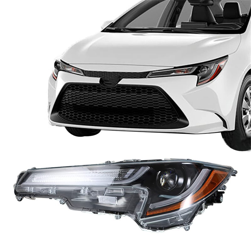 استبدال مجموعة المصابيح الأمامية الجانبية للسائق لسيارة كورولا 2020 2021 الجانب الأيسر استبدال مجموعة المصابيح الأمامية لرقم الجزء 8115002S30 TO2502286