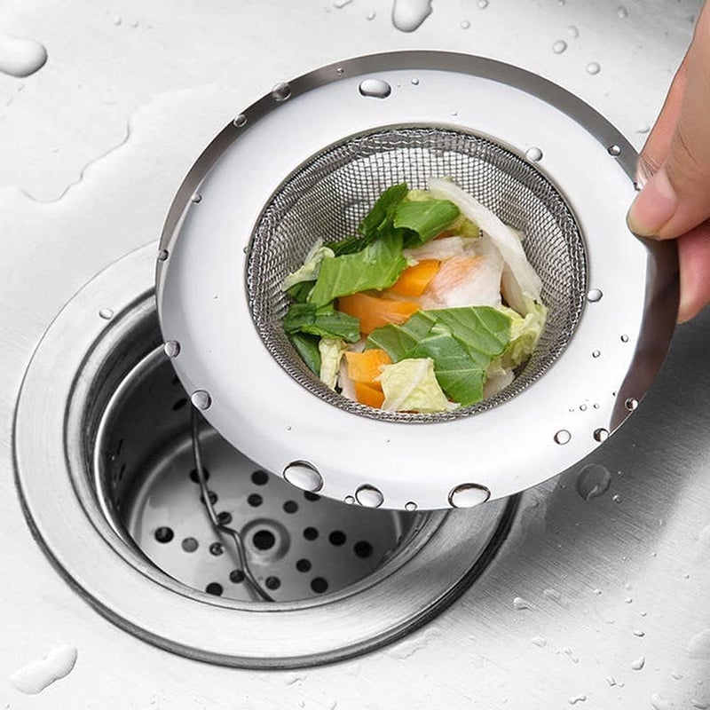 COOFANDY 6 pcs Stainless Steel Sink Strainer, Steel Jaali Drain Protector, Mesh Kitchen Drain Basin Basket, Perfect for Most Sink Drains, Rust Free, Thicken Edge, Fast Flow and Effective - Image 2