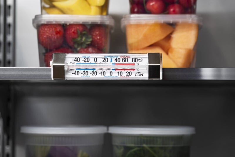 CDN FG80 Refrigerator/Freezer Thermometer | NSF Certified | Dual Scale -40 to 80°F | Ideal for Fridge & Freezer Monitoring | Stainless Clips | Durable Design | FG80 - Image 4