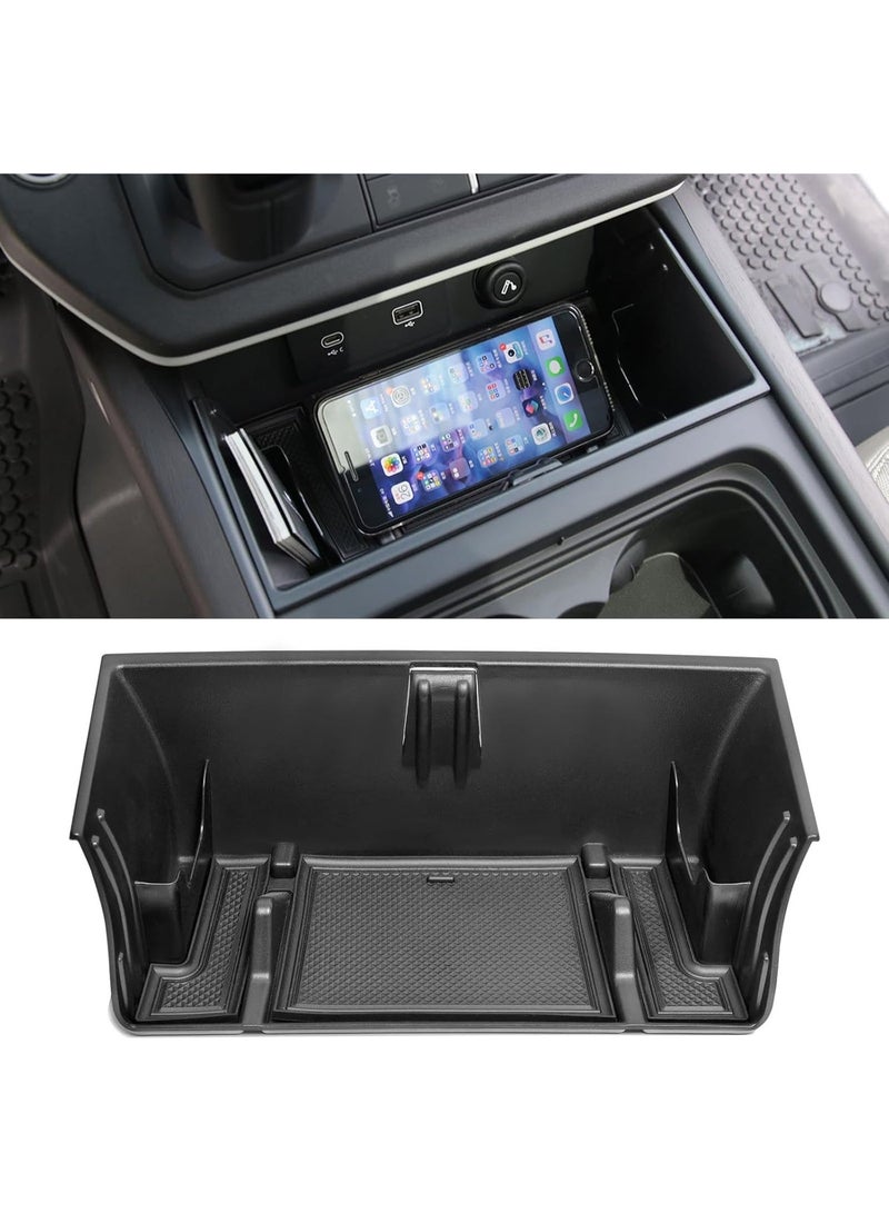 " for Land Rover Defender Accessories 2020-2022 Center Console Organizer Tray for Defender 90 110 130 2021 Interior Storage Box with Glasses Shelf/Phone Stand/Cards Slot (Gear Shift Organizer) - Image 1
