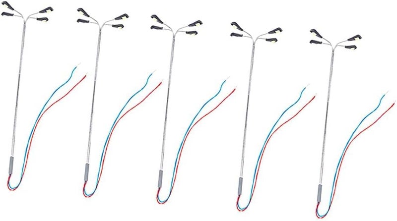 كلاراكو غير متوفر، 5 مصابيح إضاءة شوارع لقطارات نموذجية بمقياس HO وOO، أبيض، 1:75 - Image 1