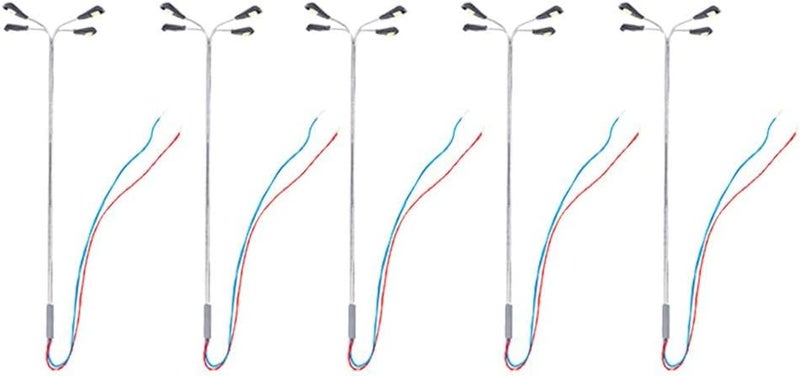 كلاراكو غير متوفر، 5 مصابيح إضاءة شوارع لقطارات نموذجية بمقياس HO وOO، أبيض، 1:75 - Image 3