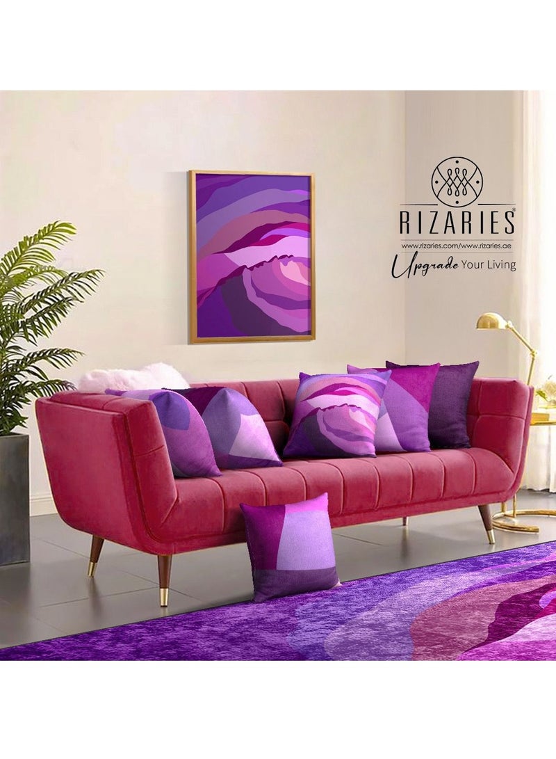 RIZARIES سجادة مركزية من قماش أرجواني، مستطيلة الشكل - Image 5