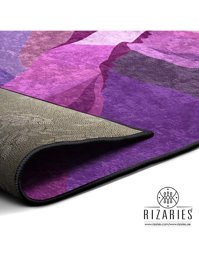 RIZARIES سجادة مركزية من قماش أرجواني، مستطيلة الشكل - Image 4