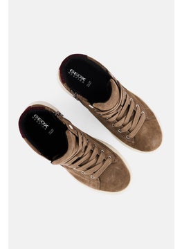 GEOX Women Lace Up Casual Shoes, Beige  - Image 4