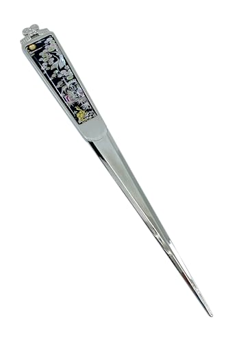Nacreh Decorative Envelope Paper Letter Opener with Mother of Pearl Antique Design Silver Steel Office Knife Hand Cutter Blade (Longevity) - Image 1