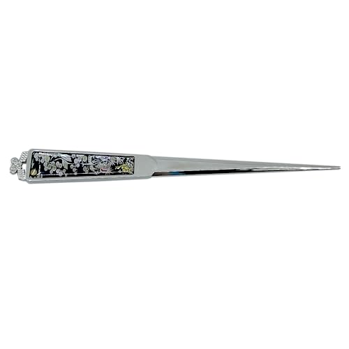 Nacreh Decorative Envelope Paper Letter Opener with Mother of Pearl Antique Design Silver Steel Office Knife Hand Cutter Blade (Longevity) - Image 3