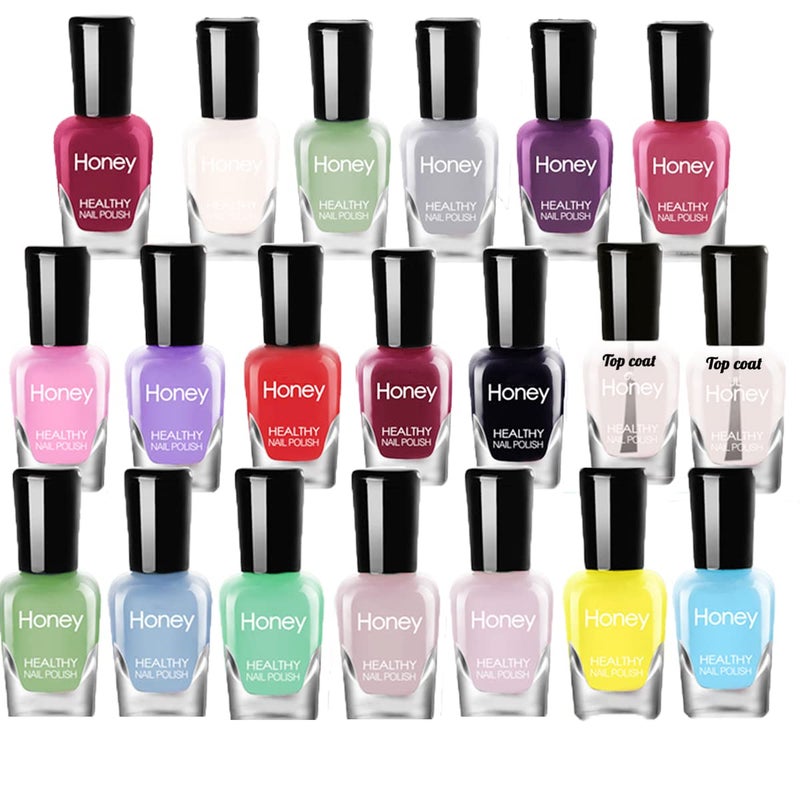 Tophany Non Toxic Nail Polish Set Easy Peel Off and Fast Dry NailPolish Set for Pack Eco Friendly and Organic Water Based Nail Polish for WomenTeens20 Bottles