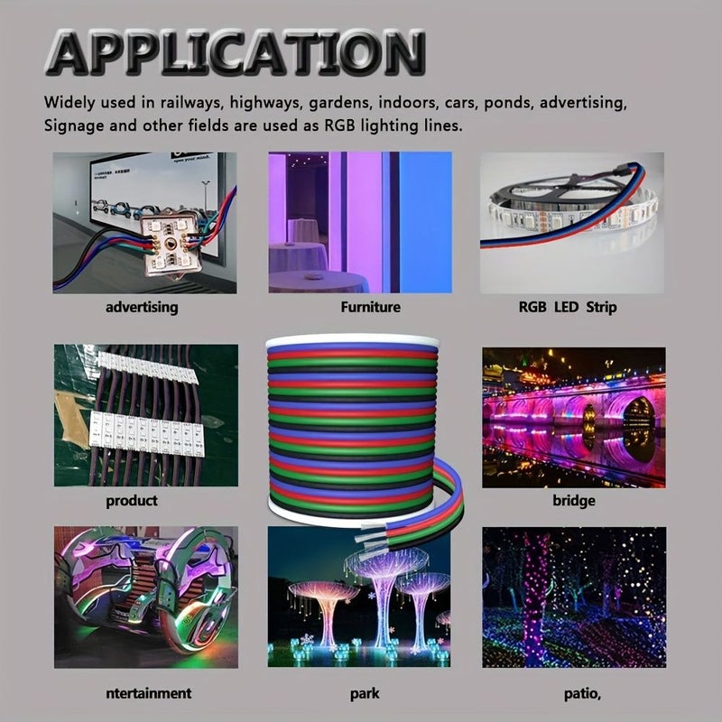 22 Gauge 4 Pin Power Extension Cable 787.4 Inch Compatible With WS2812B WS2811 RGB LED Strips For 3528 5050 LEDs PC Build Lighting DIY RGB - Image 5