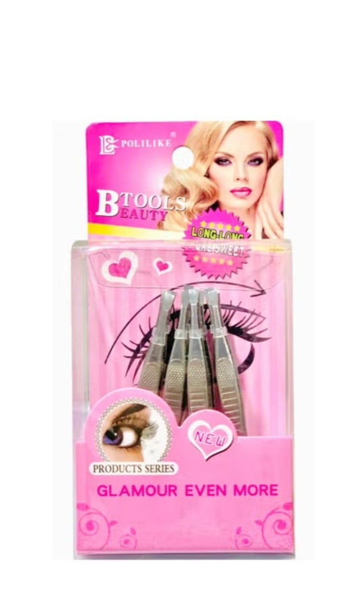 ملقط حواجب من الفولاذ المقاوم للصدأ لتشكيل الحواجب بدقة للعناية بالحواجب للرجال والنساء