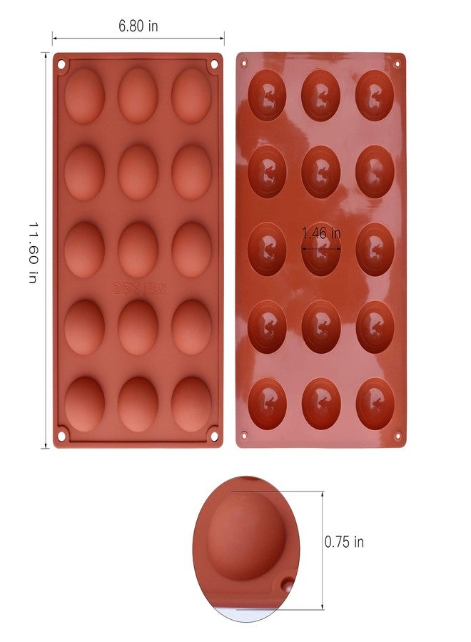 homEdge Small 15-Cavity Semi Sphere Silicone Mold, 3 Packs Baking Mold for Making Chocolate, Cake, Jelly, Dome Mousse-1.5 inches (Diameter) Pay Attention to the Size - Image 5