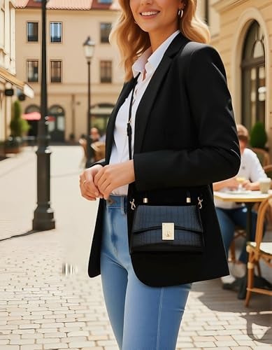 JHVYF Women Small Crossbody Bags Shoulder Bag Classic Satchel Handbags Ladies Cute Purses Satchels bag mini purse Black - Image 2