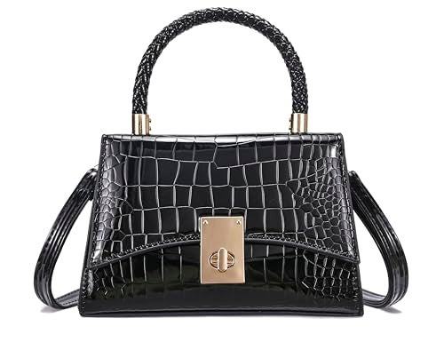 JHVYF Women Small Crossbody Bags Shoulder Bag Classic Satchel Handbags Ladies Cute Purses Satchels bag mini purse Black - Image 1