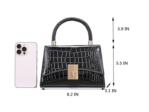 JHVYF Women Small Crossbody Bags Shoulder Bag Classic Satchel Handbags Ladies Cute Purses Satchels bag mini purse Black - Image 4