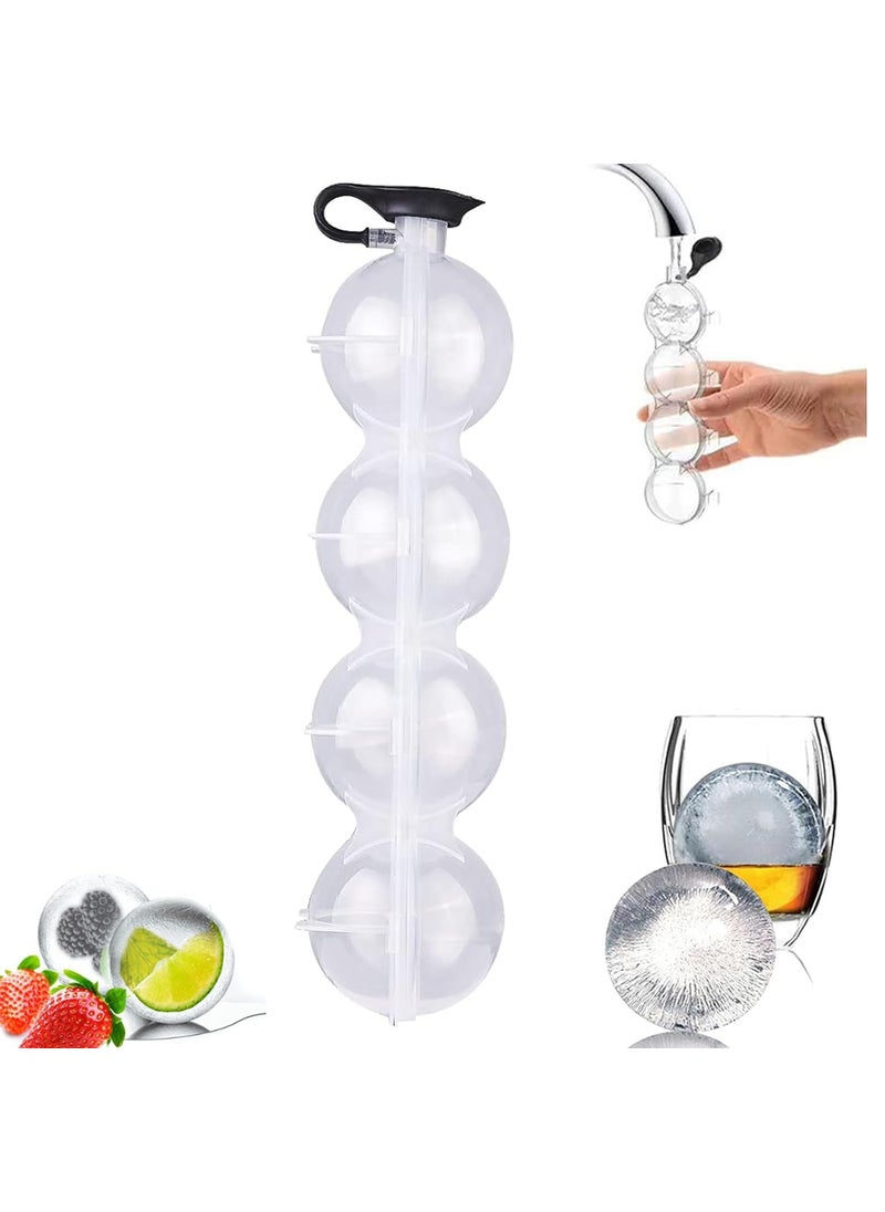 Olpad Olpad Large Ice Ball Maker 5 x 5 Cm Ice Balls Food Grade Easy to Fill Round PVC Ice Tray Easy Release Reusable Perfect Spheres Craft Ice Maker for Whiskey Cocktails Gifting Pack of 1  - Image 1