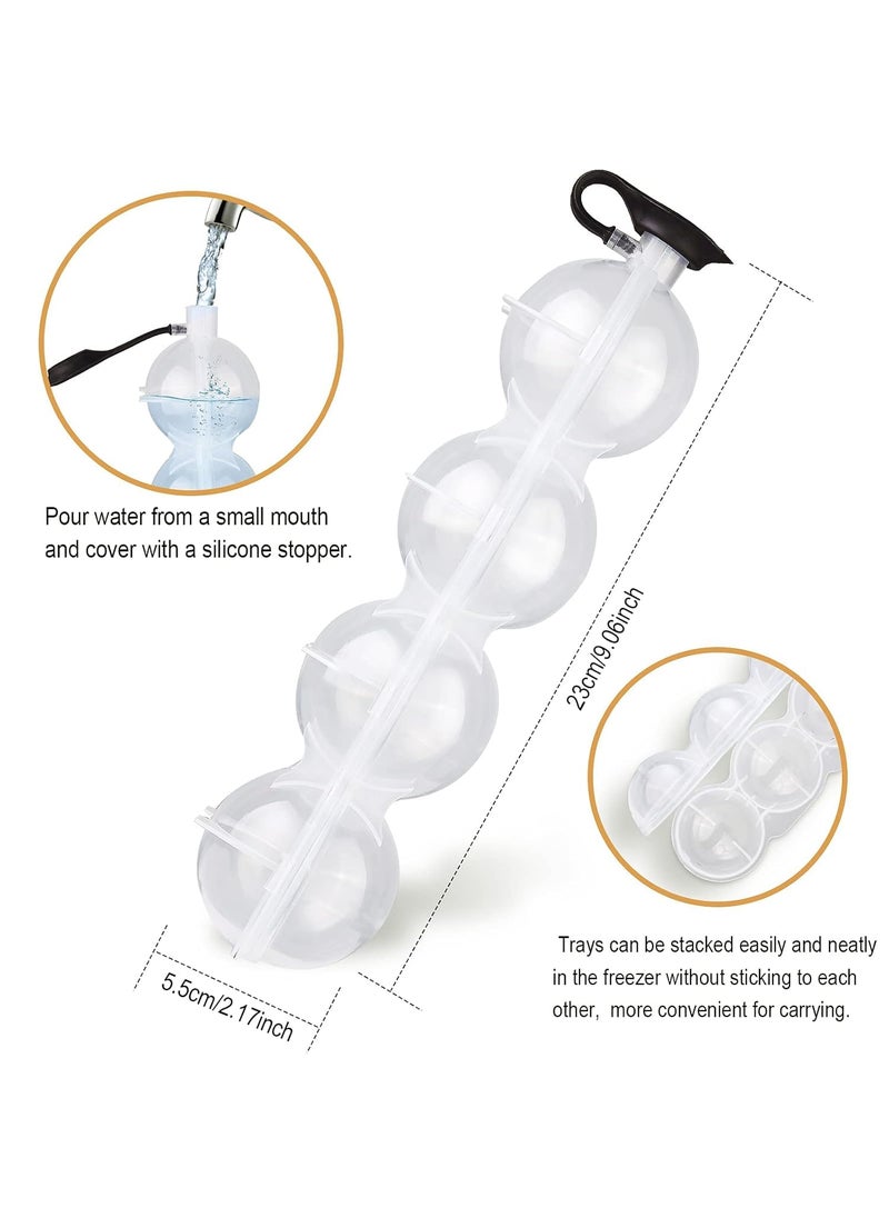Olpad Olpad Large Ice Ball Maker 5 x 5 Cm Ice Balls Food Grade Easy to Fill Round PVC Ice Tray Easy Release Reusable Perfect Spheres Craft Ice Maker for Whiskey Cocktails Gifting Pack of 1  - Image 2