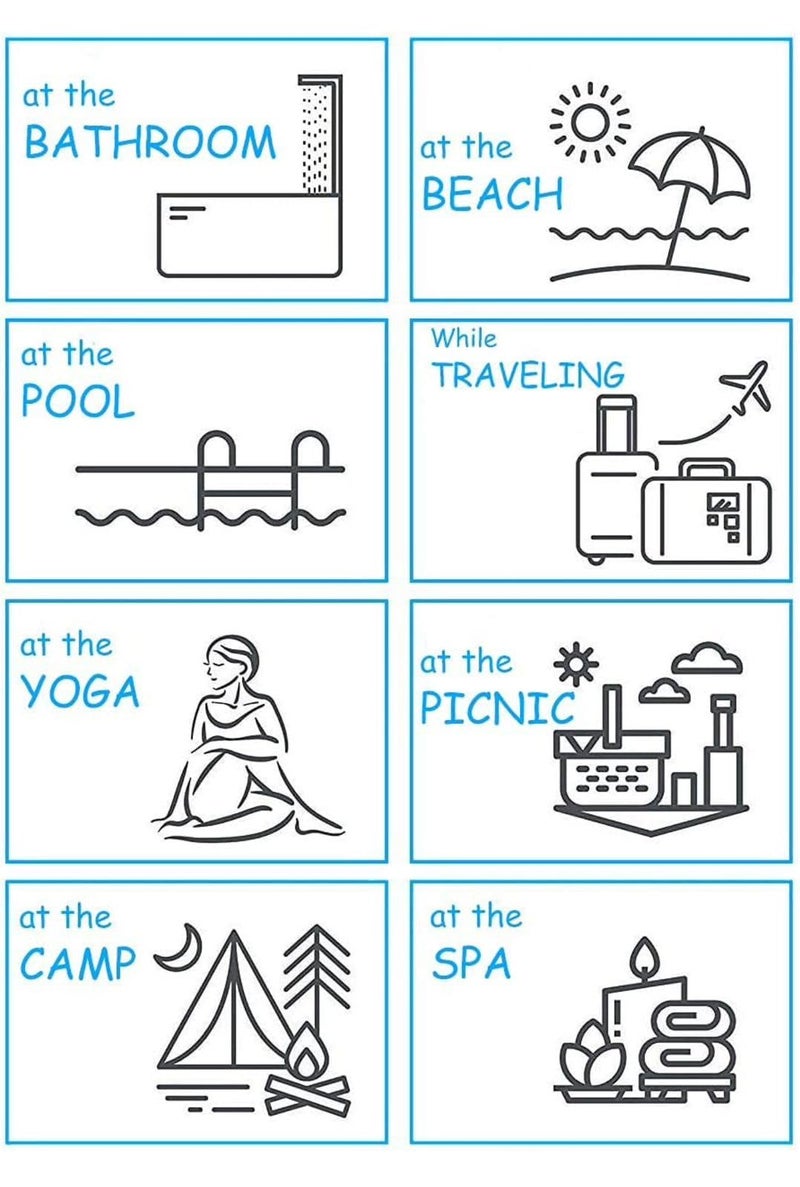 DOLCE CASA Bath/Beach Towel Ultra Soft, Absorbent & Quick Dry Towel for Bath, Beach, Pool, Travel, Spa and Yoga 170 L x 90 W Cm - Set of 2 (Green-Grey) - Image 4
